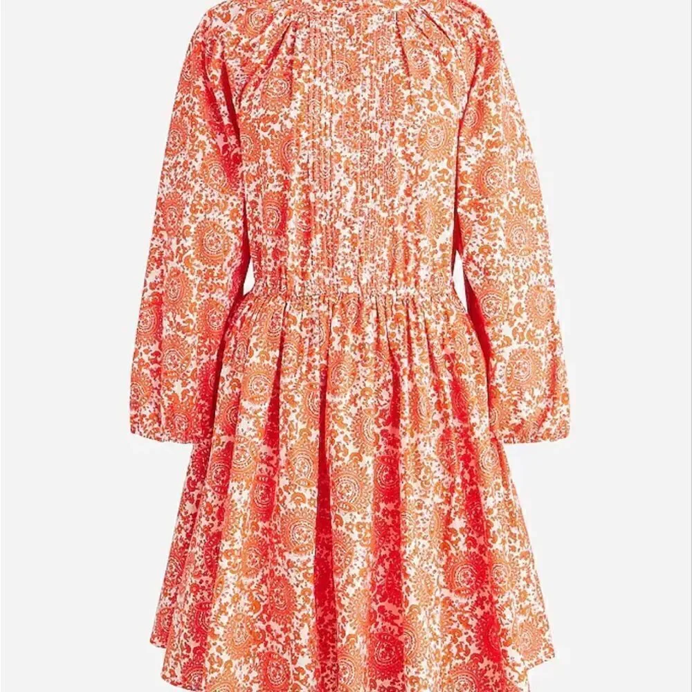 J.Crew Ruffle Collar Dress in Cotton Poplin Floral Bouquet Size S
